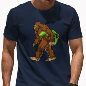 Funny Bigfoot Gaming Shirt | Retro Sasquatch Gift For Gamer 6 Funny Bigfoot Gaming Shirt Retro Sasquatch Gift For Gamer