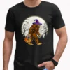Funny Bigfoot Witch Halloween Shirt Spooky Sasquatch Costume Tee