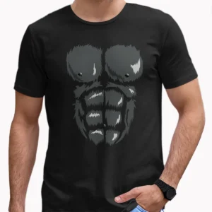 Funny Hairy Chest Abs Bigfoot Halloween Costume Shirt