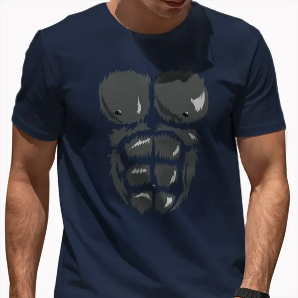 Funny Hairy Chest Abs Bigfoot Halloween Costume Shirt