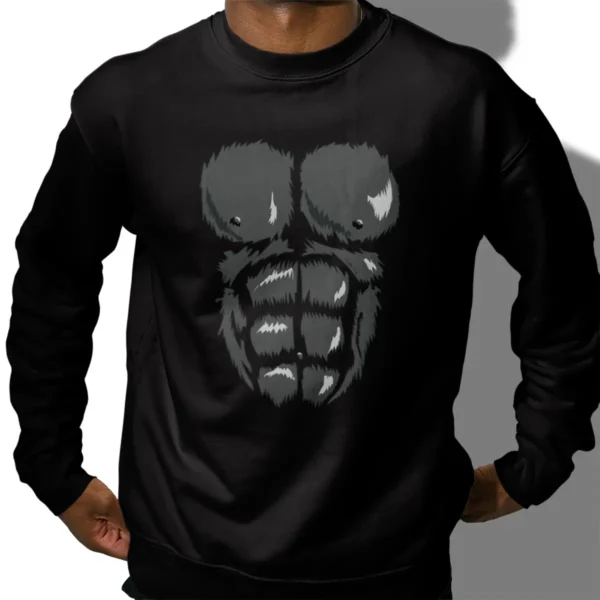 Funny Hairy Chest Abs Bigfoot Halloween Costume Shirt