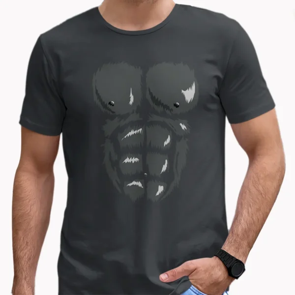 Funny Hairy Chest Abs Bigfoot Halloween Costume Shirt