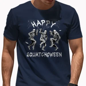 Happy Squatchoween Funny Dancing Bigfoot Skeleton Halloween Shirt 8 Happy Squatchoween Funny Dancing Bigfoot Skeleton Halloween Shirt