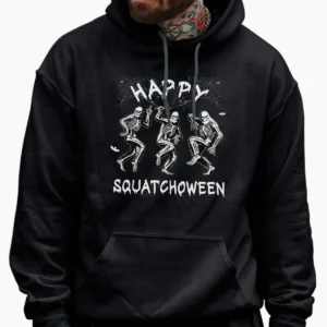 Happy Squatchoween Funny Dancing Bigfoot Skeleton Halloween Shirt 11 Happy Squatchoween Funny Dancing Bigfoot Skeleton Halloween Shirt