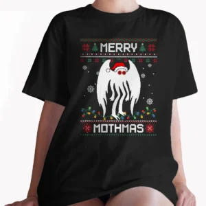 Merry Mothmas Mothman Ugly Christmas Sweater Shirt Funny