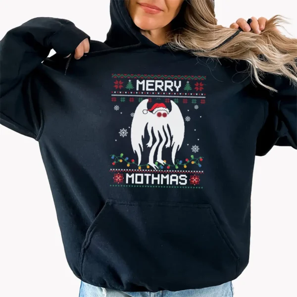 Merry Mothmas Mothman Ugly Christmas Sweater Shirt Funny