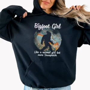 Messy Bun Bigfoot Girl Shirt For Women | Funny Sasquatch Gift 11 Messy Bun Bigfoot Girl Shirt For Women Funny Sasquatch Gift
