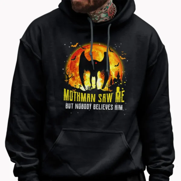 Mothman Saw Me Funny Halloween Shirt Creepy Cryptid Humor Gift Tee