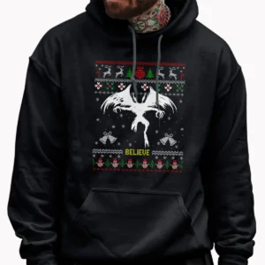 Mothman Ugly Christmas Sweater Shirt Creepy Cryptid Believe Tee