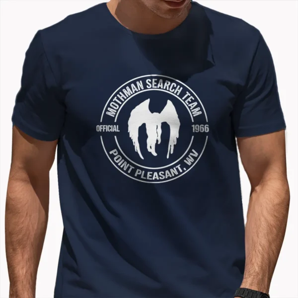 Official Mothman Search Team Shirt Point Pleasant Cryptid Investigator Tee