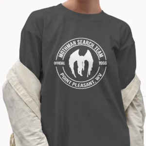 Official Mothman Search Team Shirt Point Pleasant Cryptid Investigator Tee