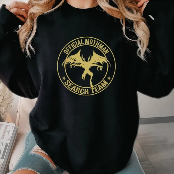 Official Mothman Search Team Shirt Funny Cryptid Hunter Tee