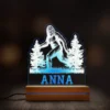 Personalized Bigfoot 3D Lamp Custom Name LED Night Light for Rustic Cabin Decor