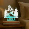 Personalized Bigfoot 3D Lamp Custom Name LED Night Light for Rustic Cabin Decor