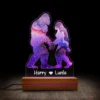 Personalized Bigfoot Couple Aesthetic 3D Lamp | Custom Name LED Light Decor 14 Personalized Bigfoot Couple Aesthetic 3D Lamp Custom Name LED Light Decor