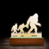 Personalized Bigfoot Family Night Light | Custom Names LED Lamp for Dad, Mom 9 Personalized Bigfoot Family Night Light Custom Names LED Lamp for Dad, Mom