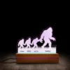 Personalized Bigfoot Family Night Light | Custom Names LED Lamp for Dad, Mom 12 Personalized Bigfoot Family Night Light Custom Names LED Lamp for Dad, Mom