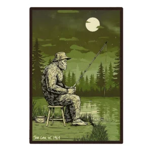 Home Page 34 Personalized Bigfoot Fishing Poster Custom Gift for Dad Angler Wall Decor