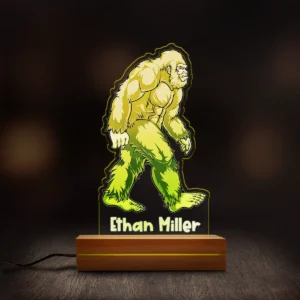 Personalized Bigfoot LED Light Custom Name 3D Lamp for Boys Room Decor