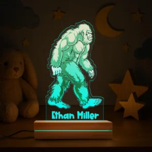 Personalized Bigfoot LED Light Custom Name 3D Lamp for Boys Room Decor