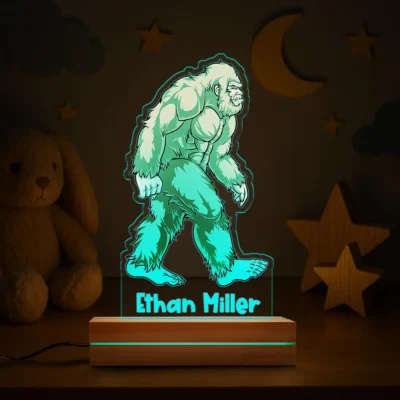 10 Best Bigfoot Night Lights To Illuminate Your Legendary Space 2 Personalized Bigfoot LED Light Custom Name 3D Lamp for Boys Room Decor
