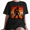 Retro Bigfoot Fall Leaves Shirt Vintage Autumn Sasquatch Gift Tee