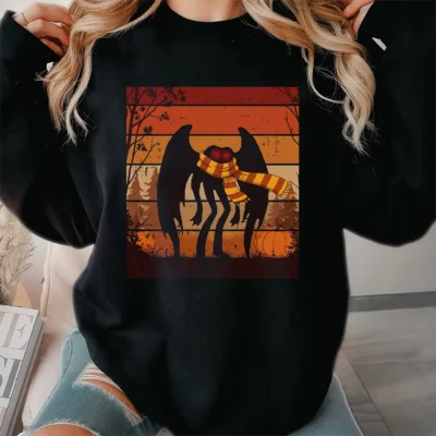 35+ Best Mothman Shirts That Every Believer Needs to Own 18 Retro Mothman Halloween Shirt Vintage Autumn Cryptid & Fall Gift