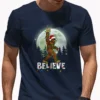 Rock and Roll Santa Bigfoot Christmas Shirt Funny Believe Sasquatch Tee