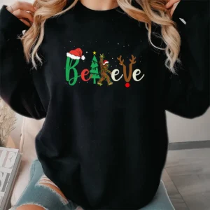 Rock Roll Bigfoot Believe Christmas Shirt | Funny Santa Sasquatch Gift 9 Rock Roll Bigfoot Believe Christmas Shirt Funny Santa Sasquatch Gift