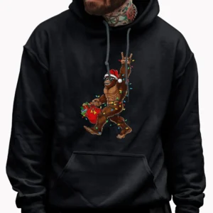 Rockin' Christmas Bigfoot Shirt Believe Sasquatch Gift Funny