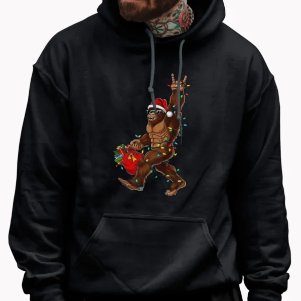 Rockin' Christmas Bigfoot Shirt Believe Sasquatch Gift Funny