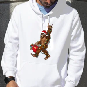 Rockin' Christmas Bigfoot Shirt Believe Sasquatch Gift Funny