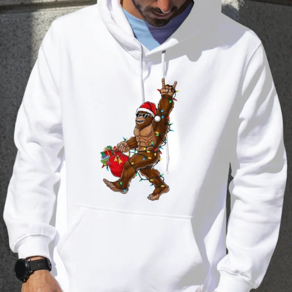 Rockin' Christmas Bigfoot Shirt Believe Sasquatch Gift Funny
