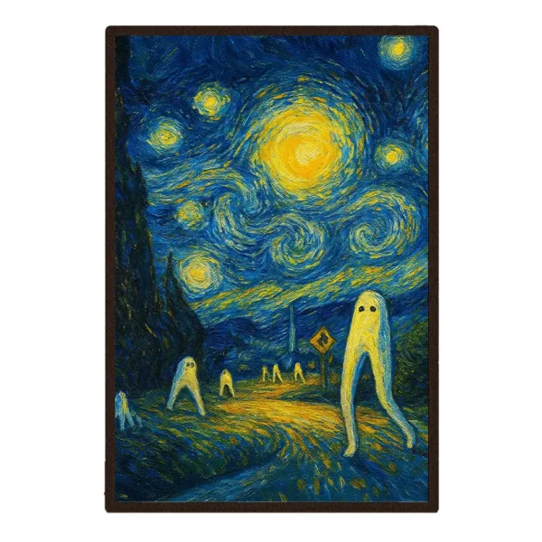 Starry Night Fresno Nightcrawler Poster Funny Art Decor