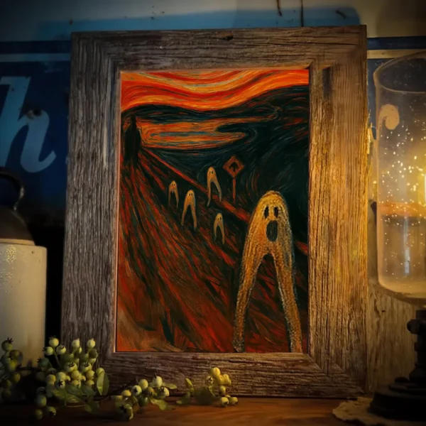 "The Scream" Fresno Nightcrawler Poster Funny Cryptid Art Wall Decor