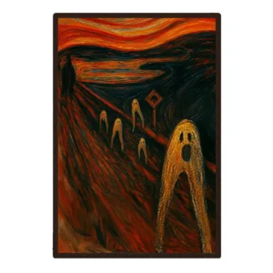 "The Scream" Fresno Nightcrawler Poster Funny Cryptid Art Wall Decor