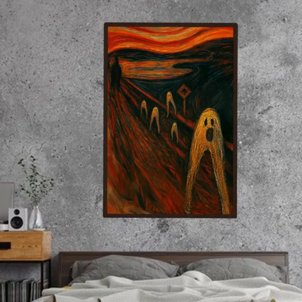 "The Scream" Fresno Nightcrawler Poster Funny Cryptid Art Wall Decor