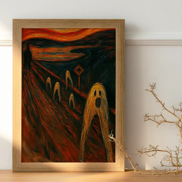 "The Scream" Fresno Nightcrawler Poster Funny Cryptid Art Wall Decor