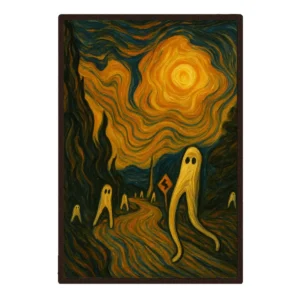 Trippy Fresno Nightcrawler Poster Weird Surrealist & Psychedelic Wall Art