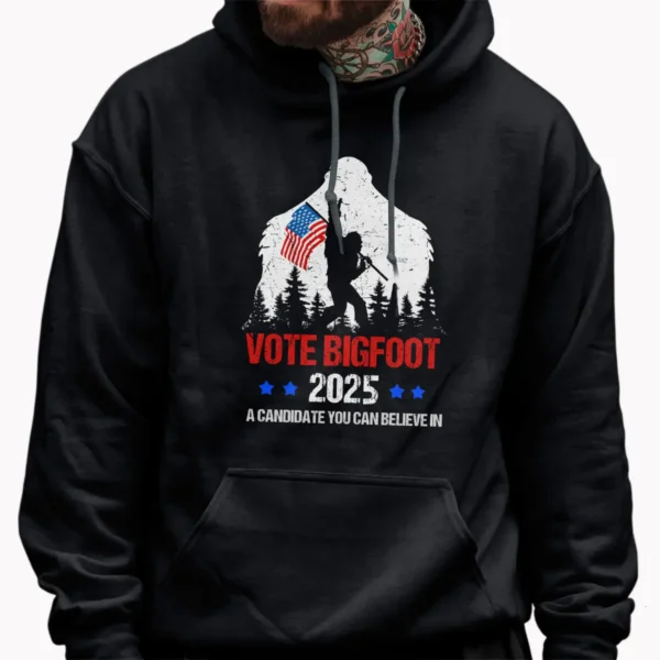 Vote Bigfoot 2025 Shirt Funny Political Campaign & Election Tee