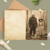 Personalized Bigfoot 1910s Portrait Card Custom Photo & Text Christmas Greeting Card Gift