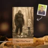 Personalized Bigfoot 1910s Portrait LED Lamp Custom Photo & Text Christmas Night Light Gift
