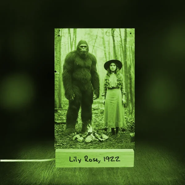 Personalized Bigfoot 1910s Portrait LED Lamp Custom Photo & Text Christmas Night Light Gift