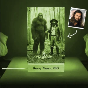 Personalized Bigfoot 1910s Portrait LED Lamp Custom Photo & Text Christmas Night Light Gift