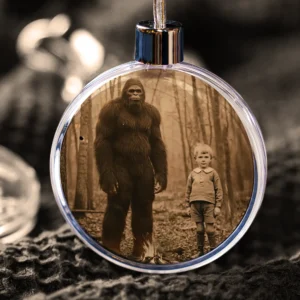 Personalized Bigfoot 1910s Portrait Ornament Custom Art From Your Photo, Unique Historical Gift