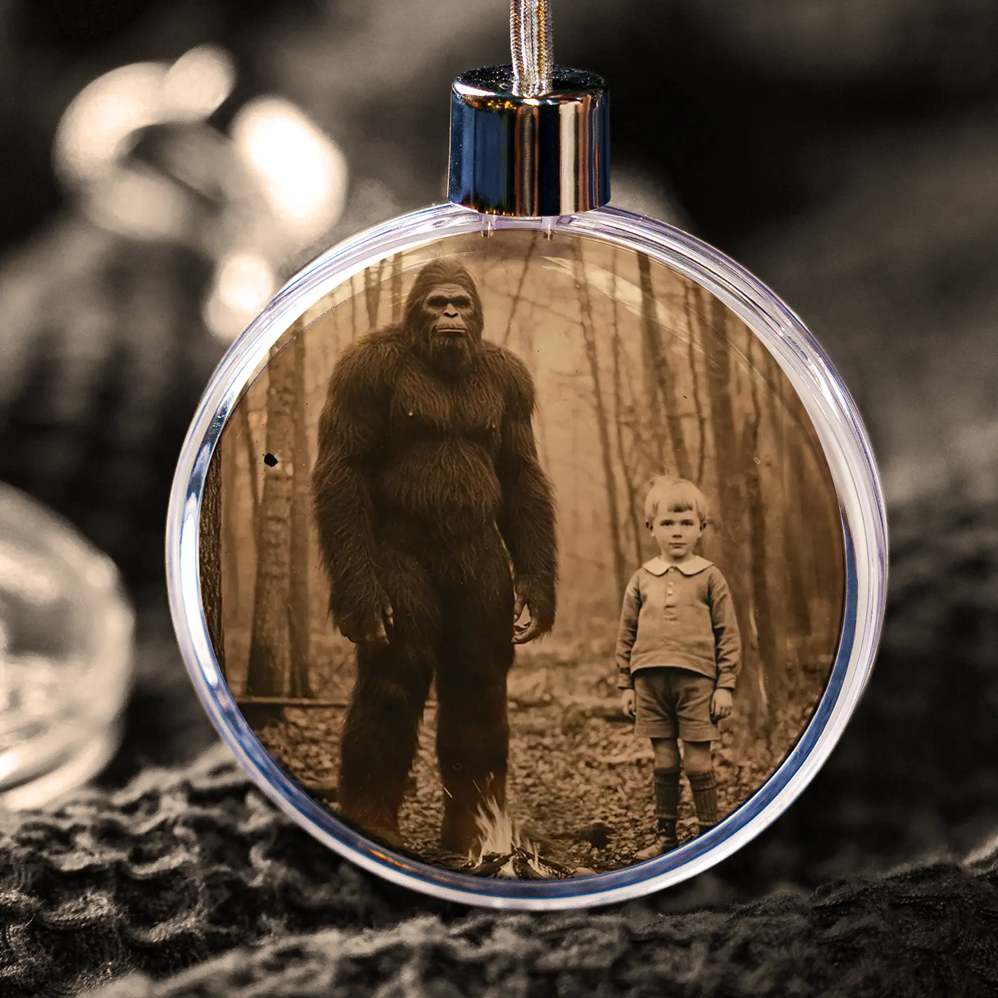 Personalized Bigfoot 1910s Portrait Ornament | Custom Art From Your Photo, Unique Historical Christmas Gift 11 Personalized Bigfoot 1910s Portrait Ornament Custom Art From Your Photo, Unique Historical Gift