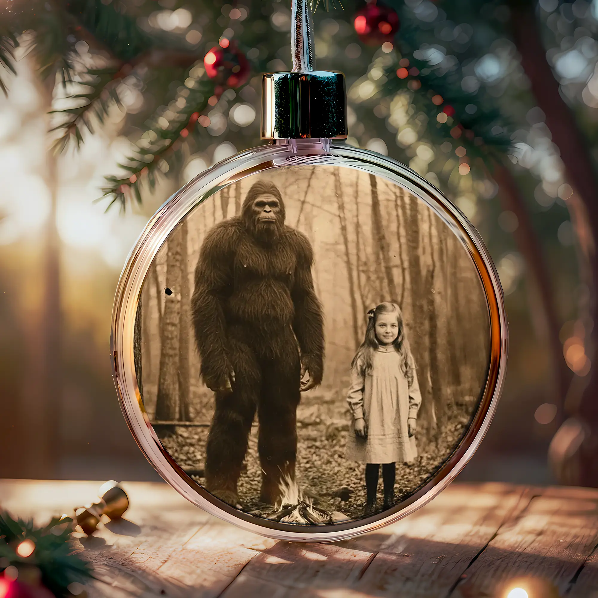 Personalized Bigfoot 1910s Portrait Ornament | Custom Art From Your Photo, Unique Historical Christmas Gift 13 Personalized Bigfoot 1910s Portrait Ornament Custom Art From Your Photo, Unique Historical Gift