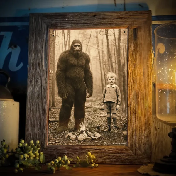 Personalized Bigfoot 1910s Portrait Poster Custom Photo & Text Historical Wall Decor Christmas Gift