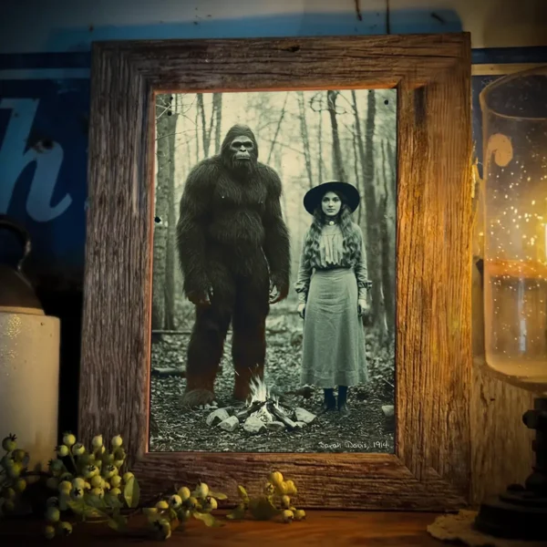 Personalized Bigfoot 1910s Portrait Poster Custom Photo & Text Historical Wall Decor Christmas Gift