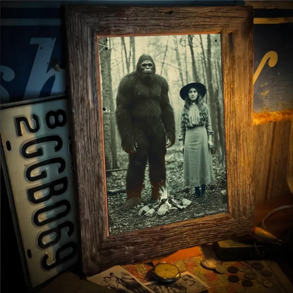 Personalized Bigfoot 1910s Portrait Poster Custom Photo & Text Historical Wall Decor Christmas Gift